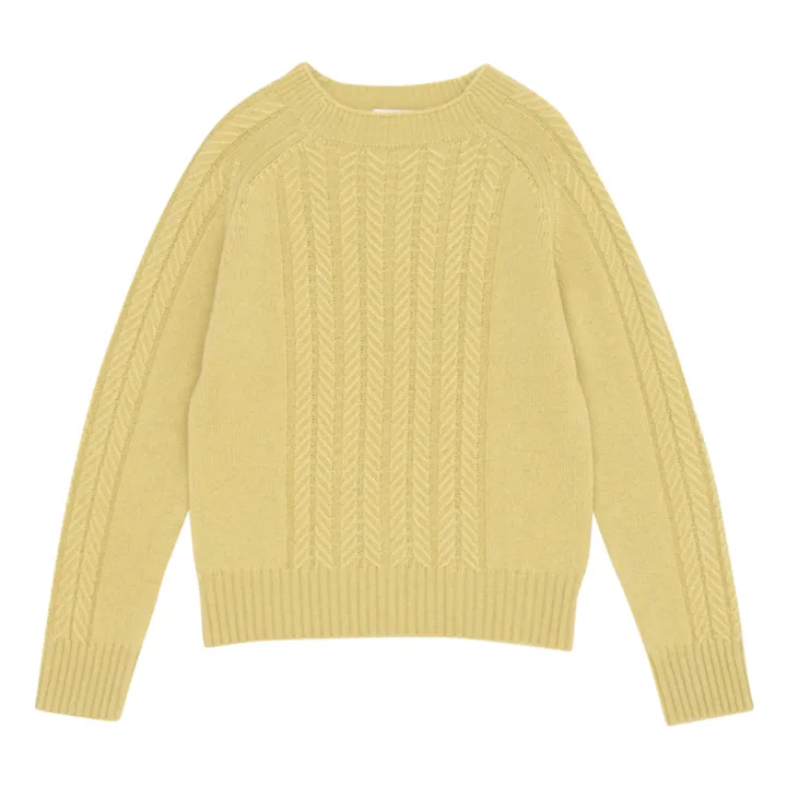 Caramel Pull Cachemire Scout | Vert anis