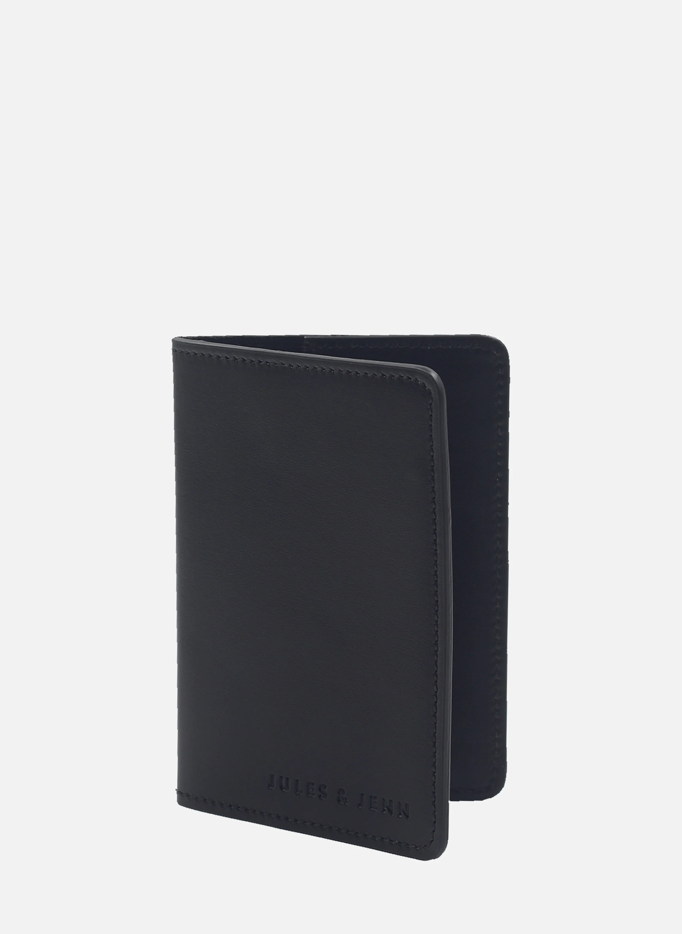 Protège passeport cuir lisse | Noir