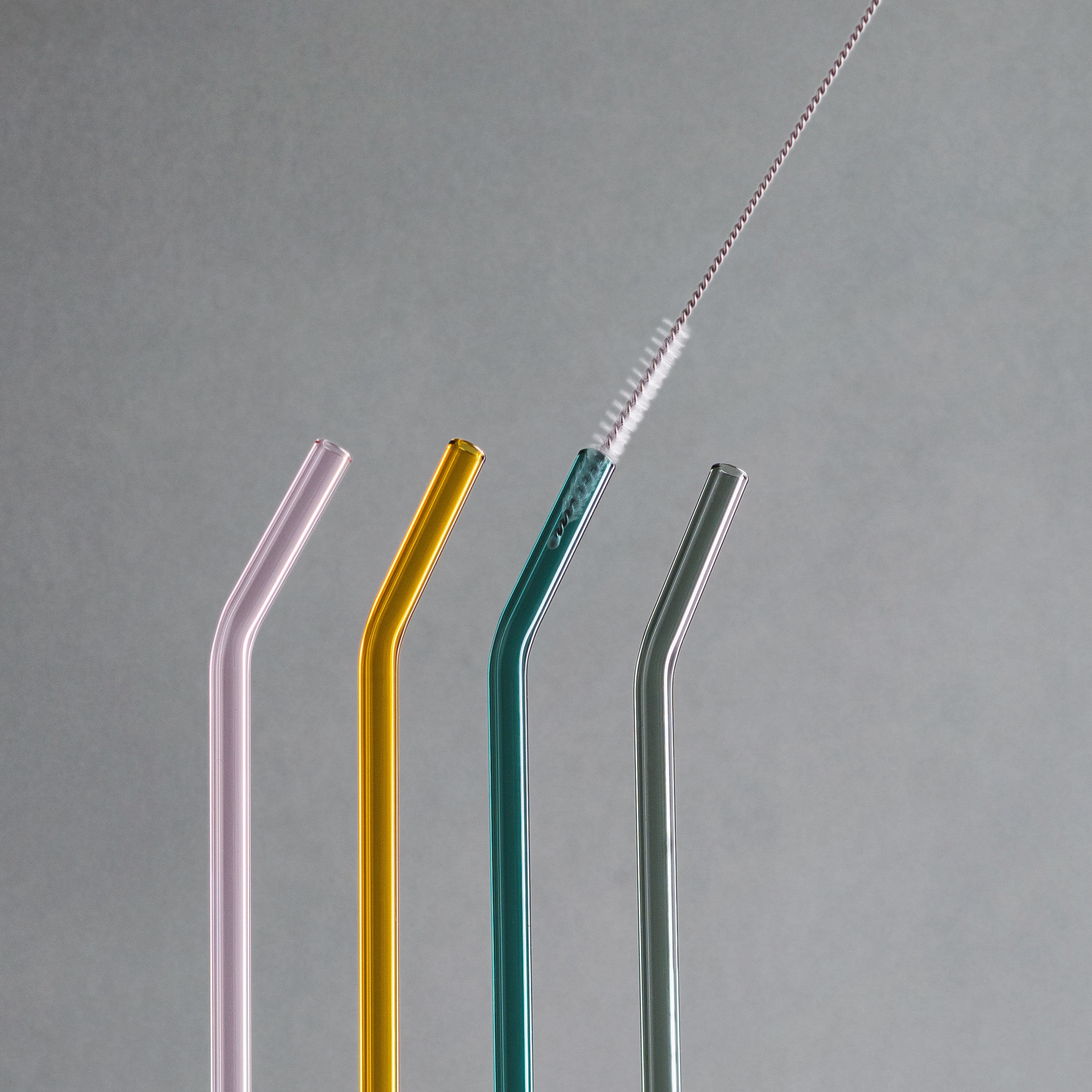 Artesano Glass straw Multi-colored, borosilicate glass
