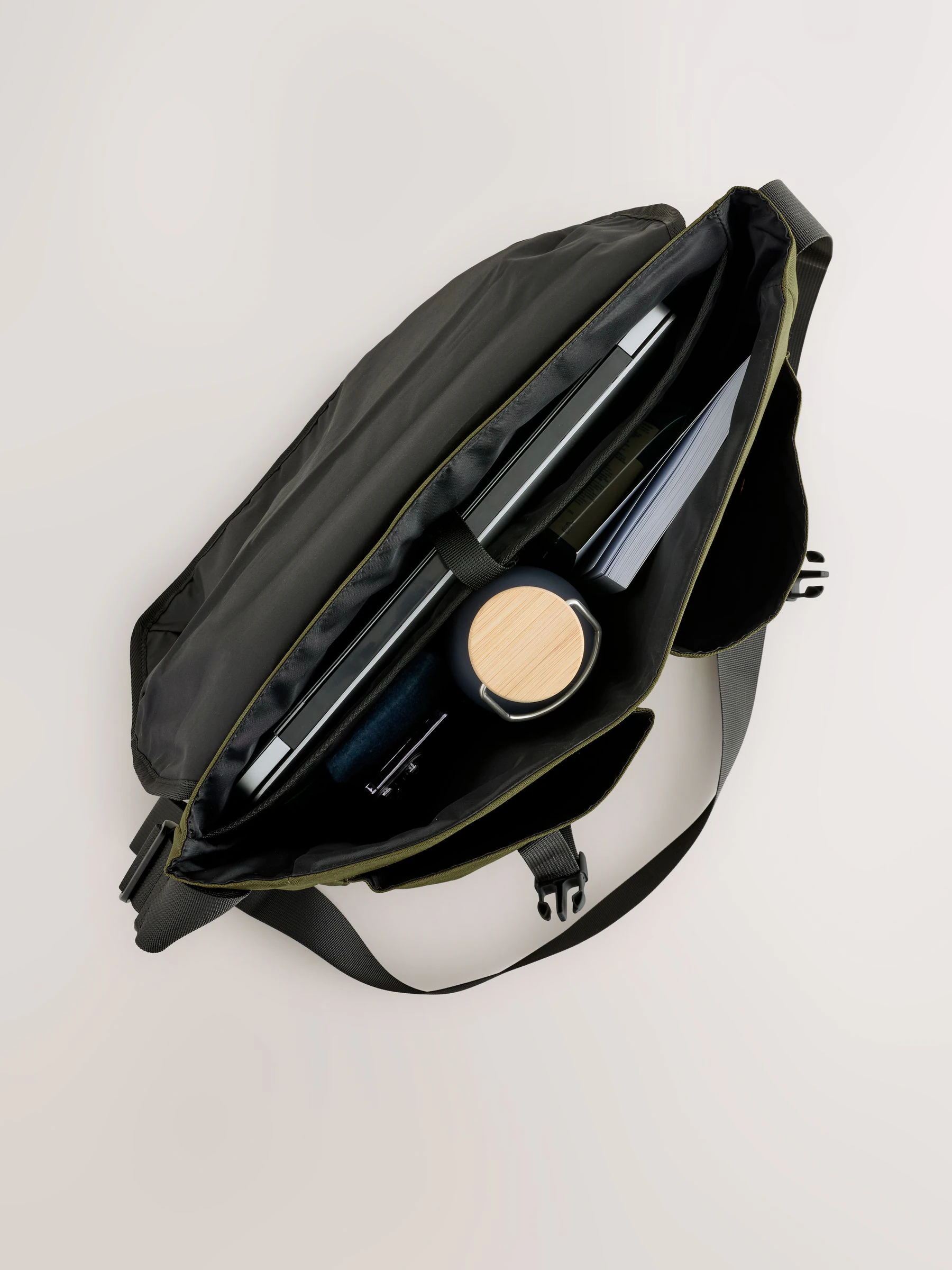Kakigroen - Canvas messenger-tas