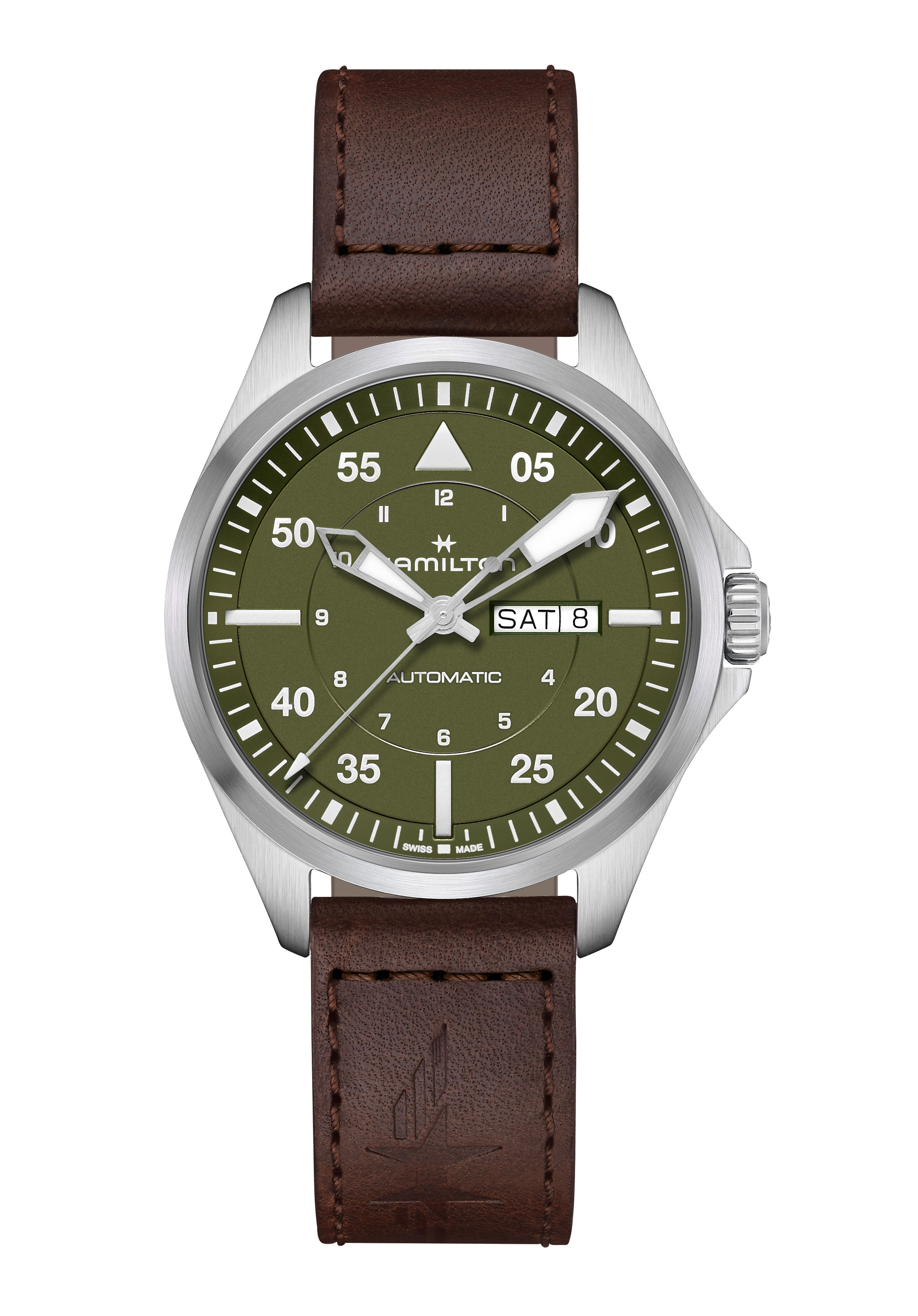 Hamilton Aviation Pilot Day-Date 42 mm Grün H64635560