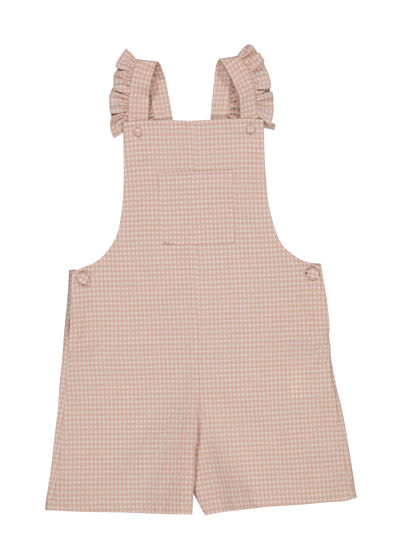 NATHALIE - Salopette vichy en coton mélangé | Rose