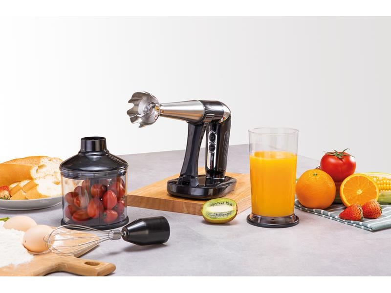 Koenig Stabmixer B04117 Schwarz/Silber Kabelloses Stabmixer-Set