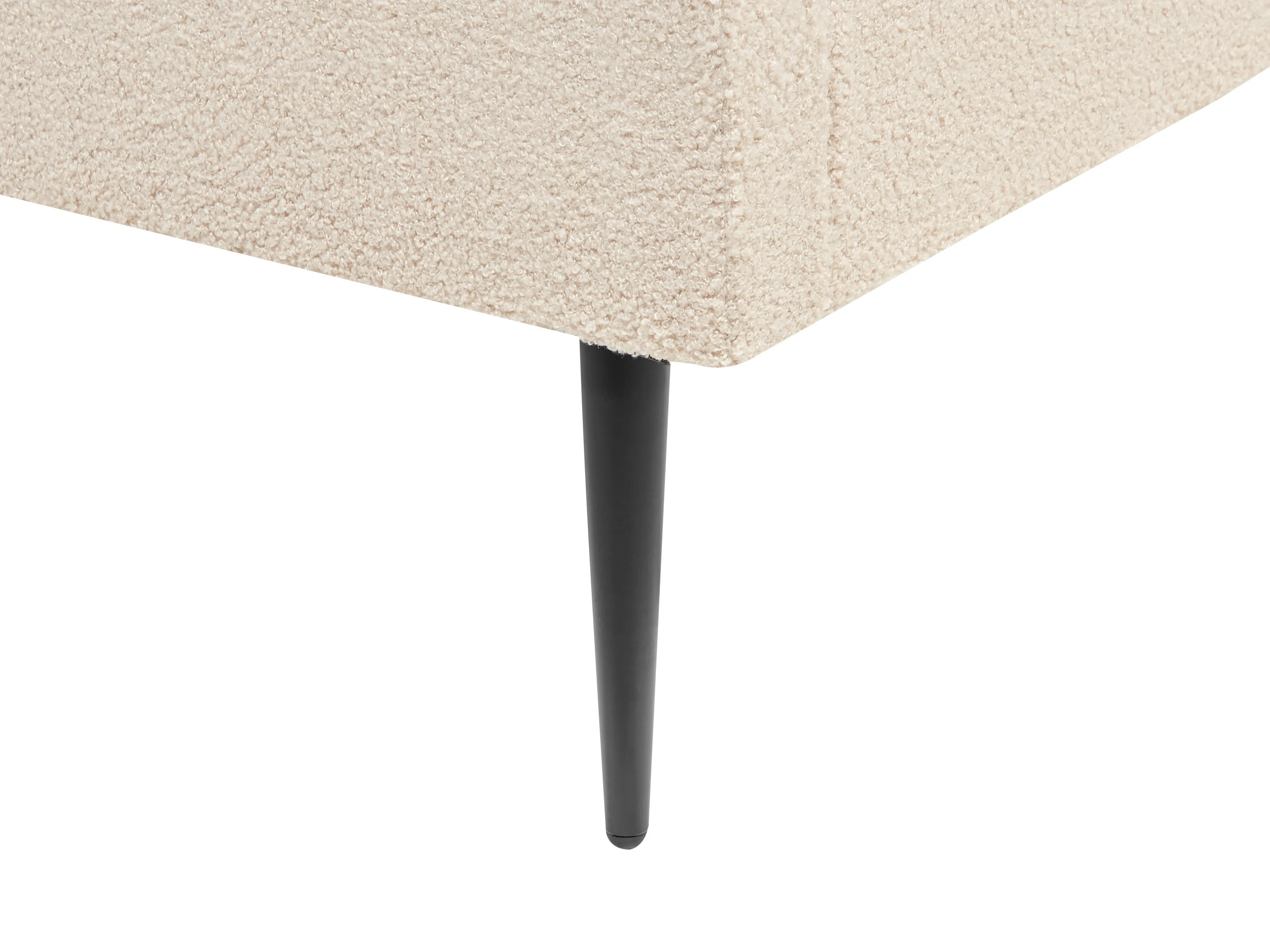 Bed Bouclé FLAYAT 160 x 200 cm Lichtbeige