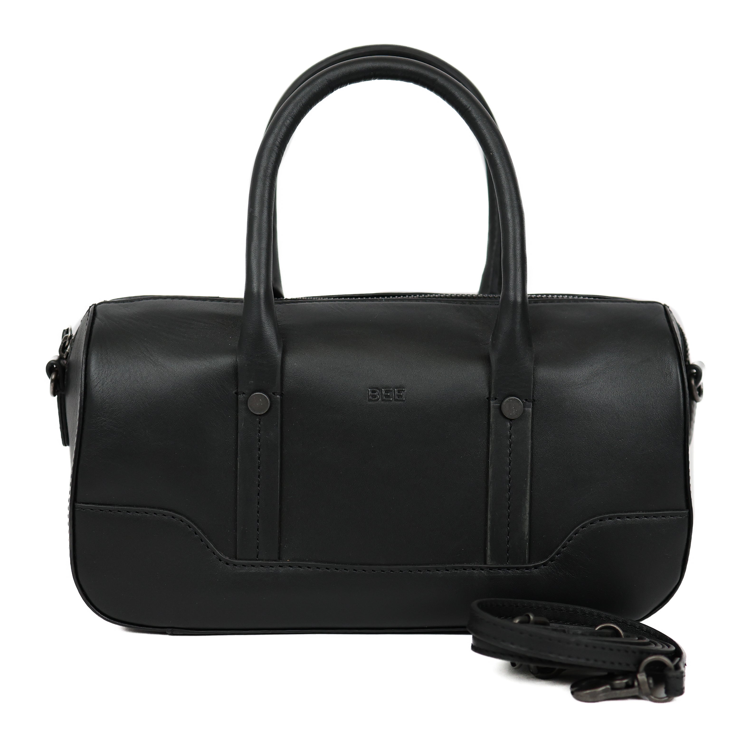 Rond hand-/schoudertasje 'Viviana' Black Black