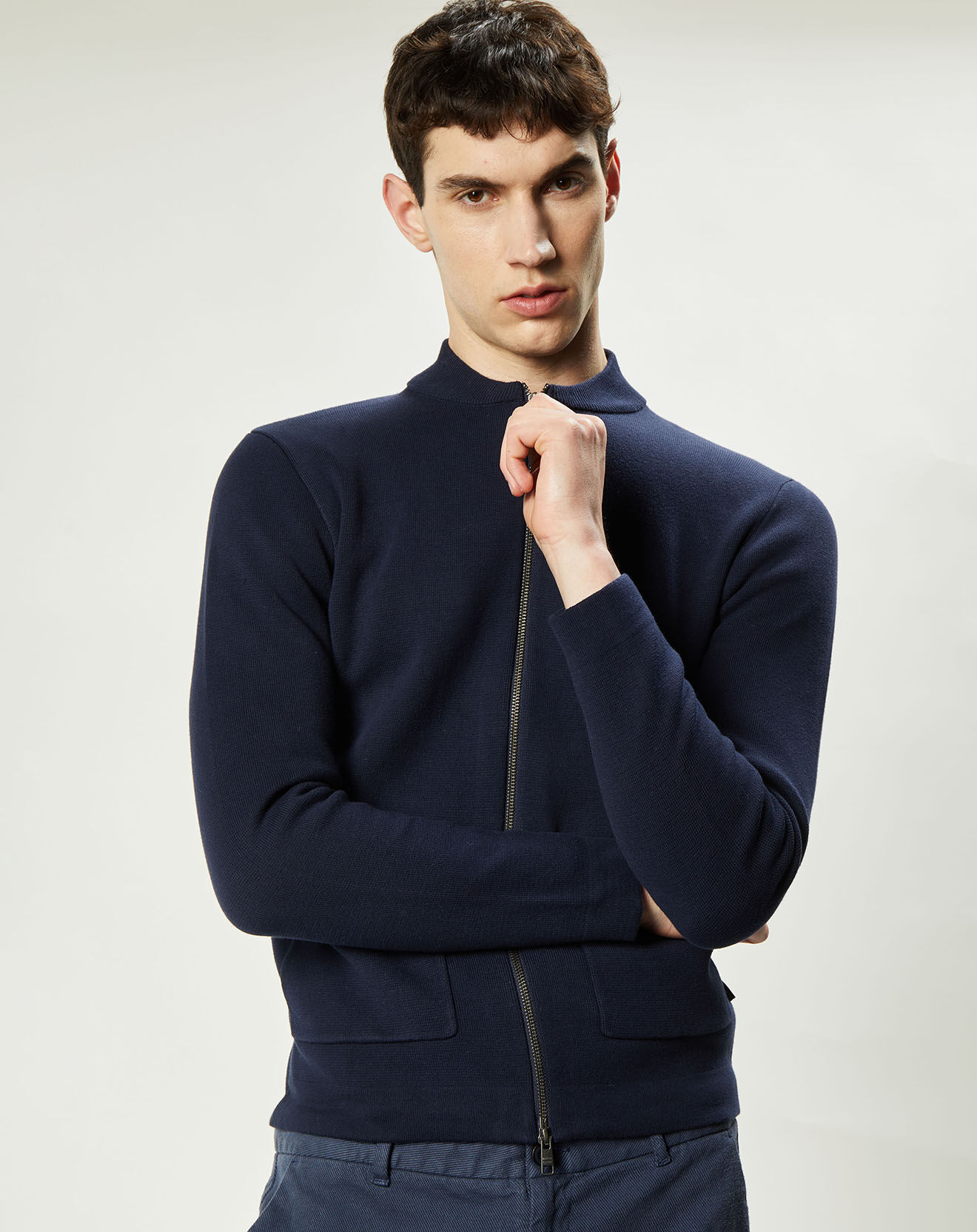 Harris Wilson Bombers en maille Gaelos marine