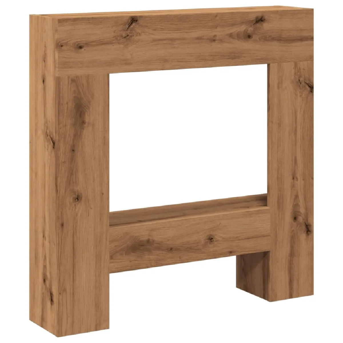 vidaXL Cadre de cheminée chêne artisanal 81x18x82 cm bois ingénierie