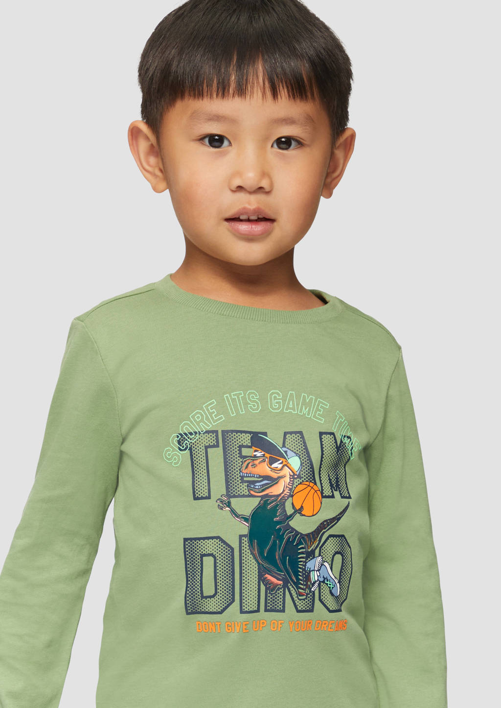 s.Oliver longsleeve met printopdruk groen