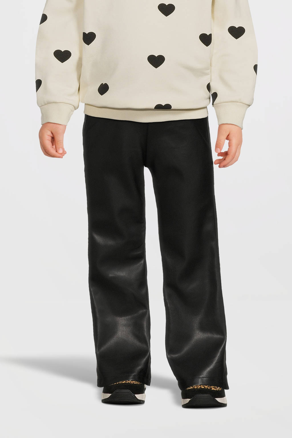 NAME IT coated broek NMFPOLLY zwart
