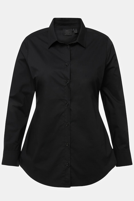 Bluse, Papertouch, Rücken-Cut-Out, Stehkragen, Langarm