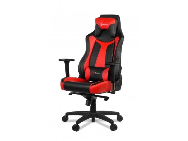 Arozzi Vernazza - Stol - ergonomisk - armstøtter - T-formet - drejeled - metal, polyuretan-læder - rød