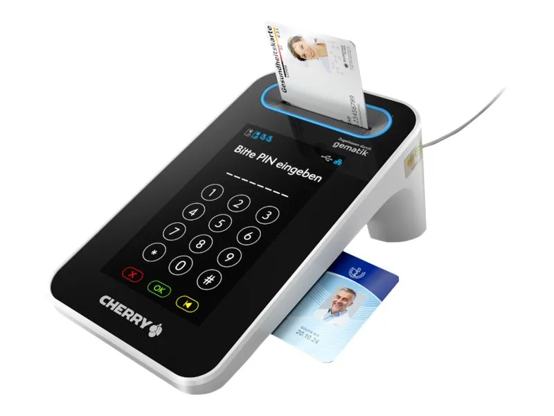 CHERRY eHealth Terminal ST-1506 - Med SmartCard læser/skriver - USB, Ethernet, USB-C - hvid