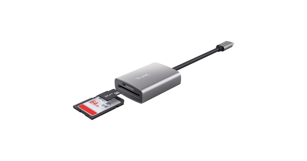 TrustDalyx Snelle USB-kaartlezer van aluminium  (Aluminium)