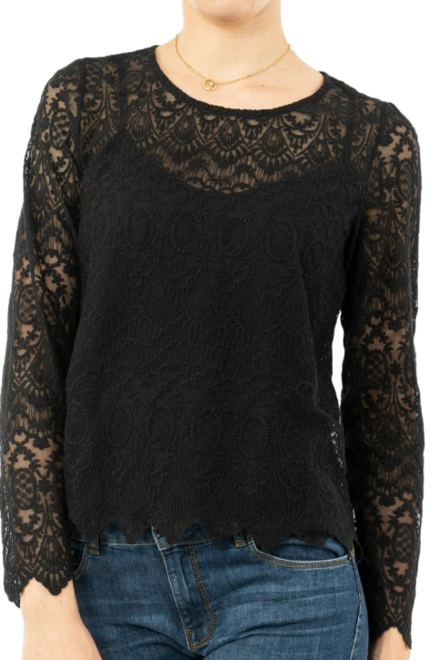 tee shirt manches longues Veromoda 10221649 grita black