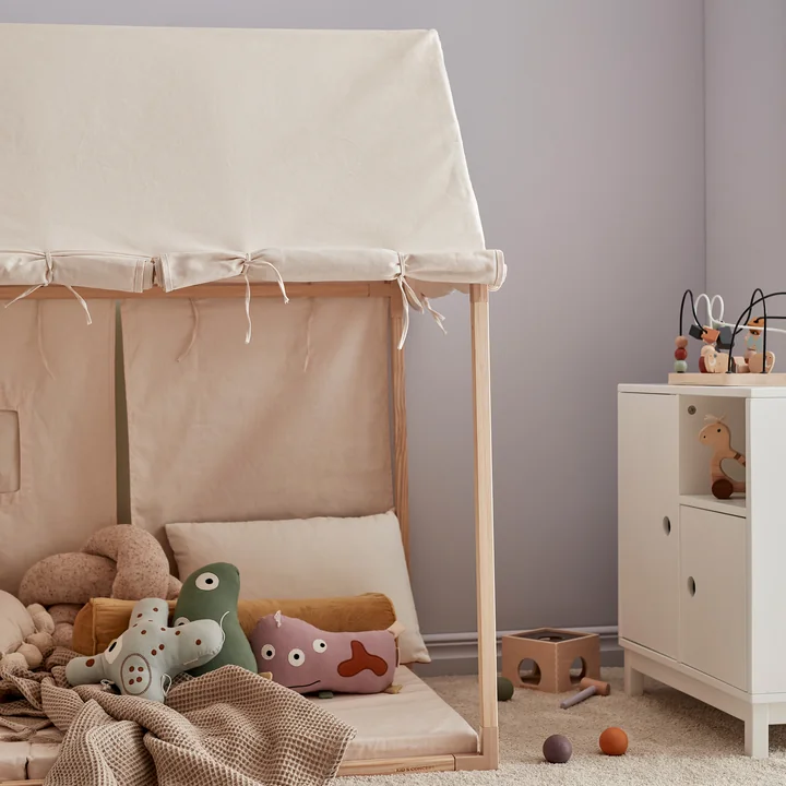 Kids Concept - Hauszelt, 110 x 80 x 124 cm, beige