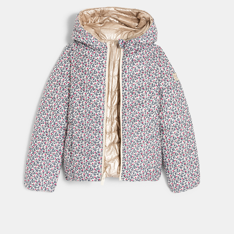 Doudoune légère réversible blanche fille