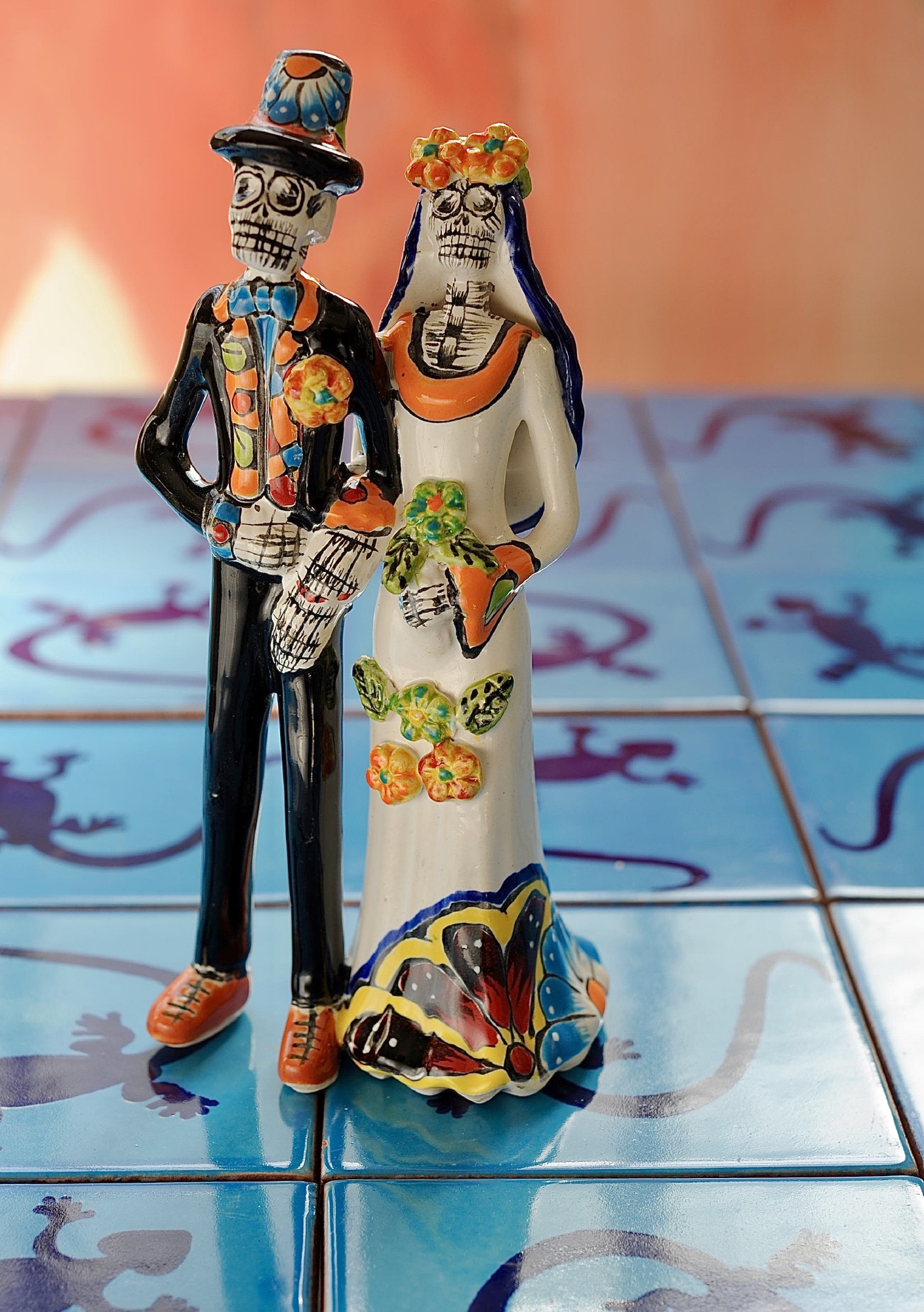 Keramik-Figur 'Novios Nano', multicolor, H 20 cm, B 8 cm, L 7 cm von fischer's lagerhaus
