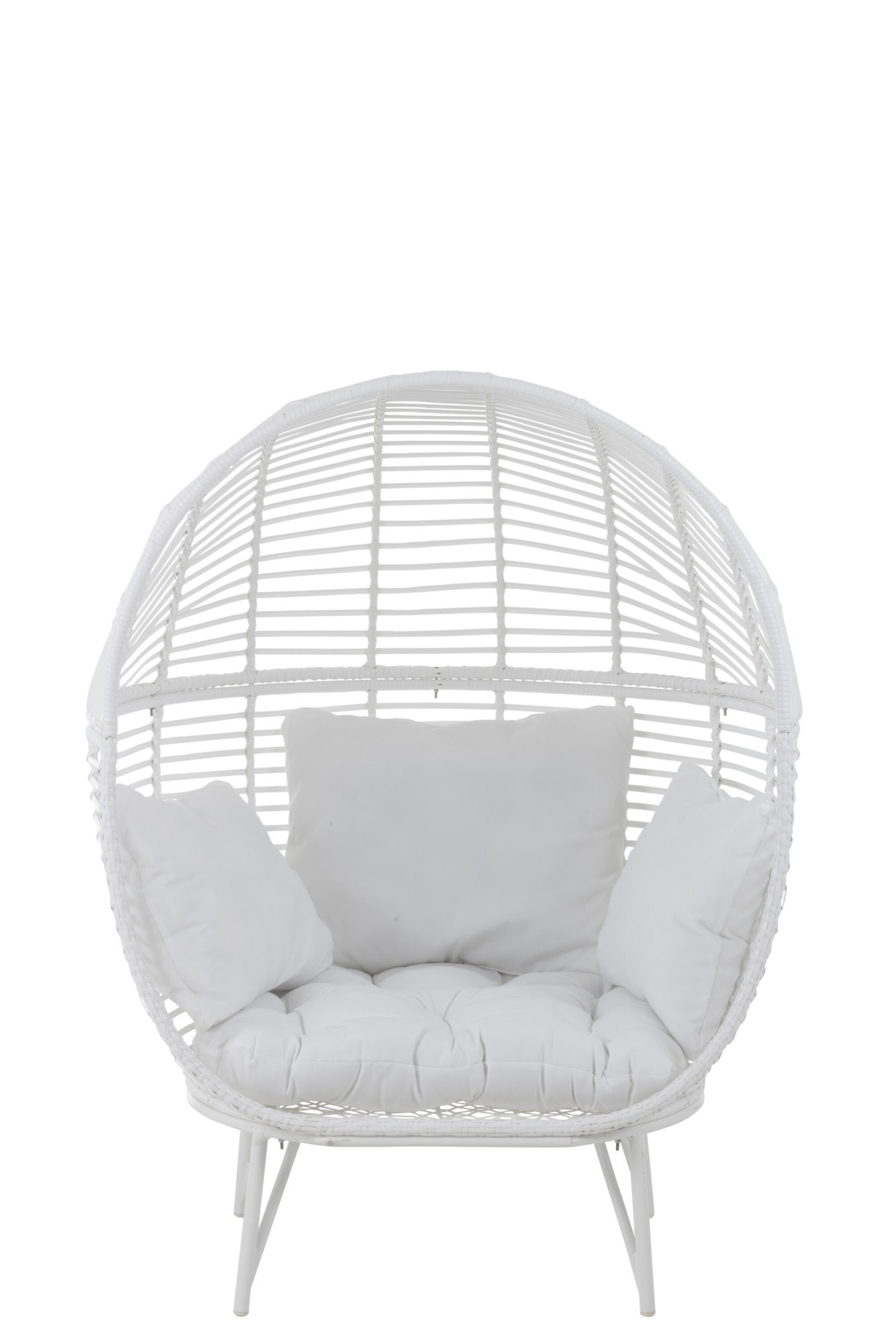 Fauteuil Ovaal staal wit