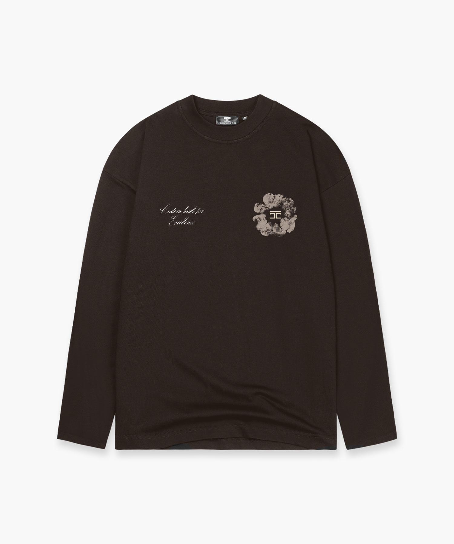 Jorcustom Flowers Longsleeve T-Shirt Heren Bruin