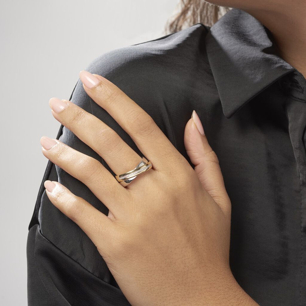 Bague Andrette Or Bicolore Diamant