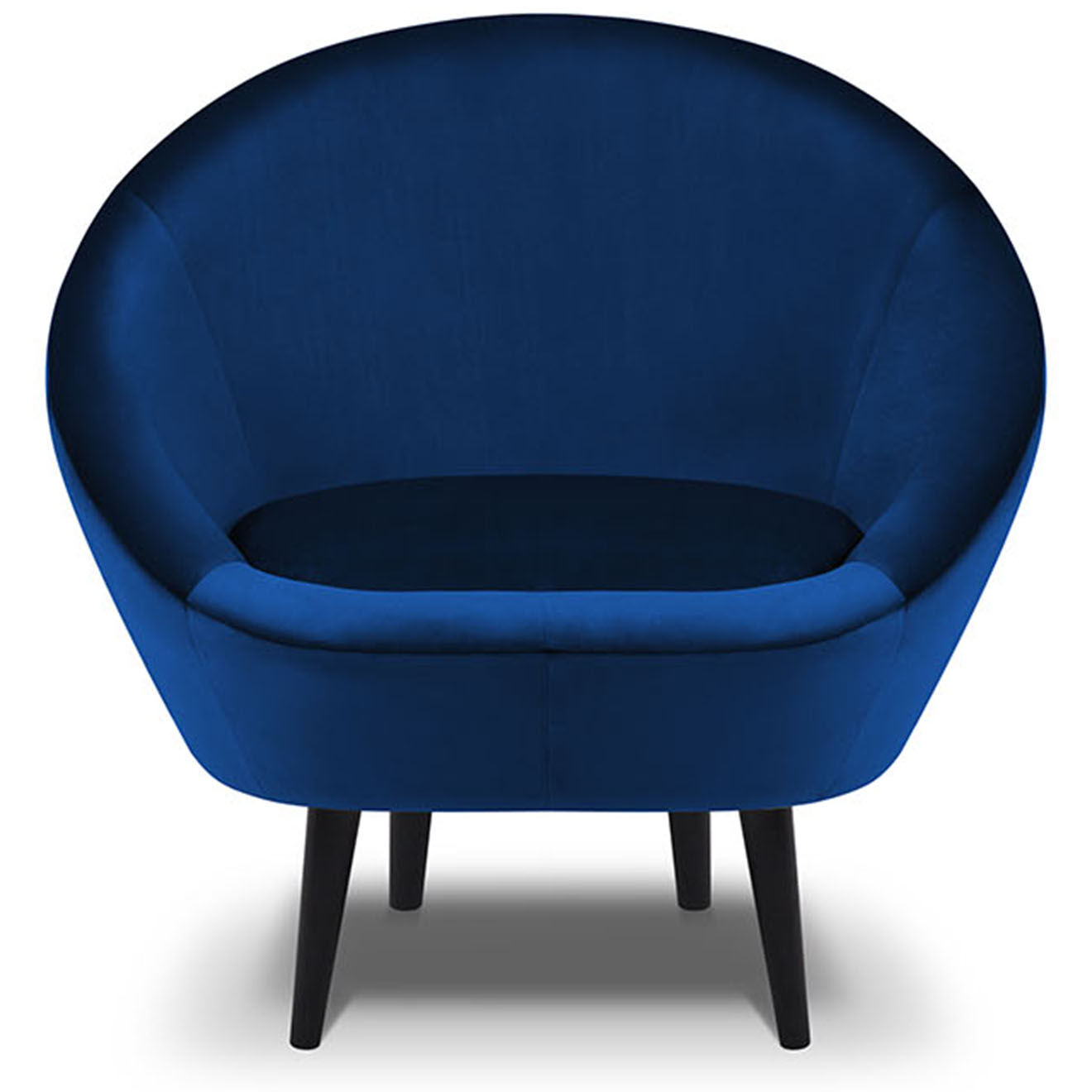 Mazzini Sofas Fauteuil velours petale bleu roi - 94x90x92 cm