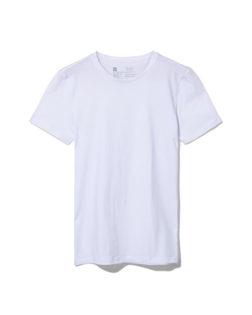 2 t-shirts homme regular fit col rond blanc
