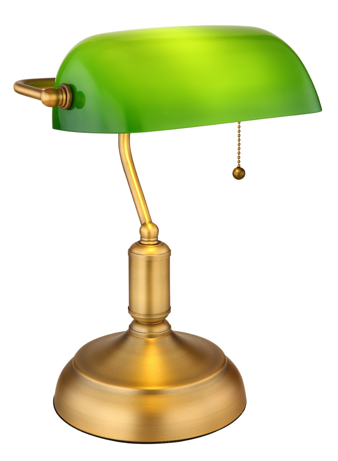 Tischleuchte - messingfarben - grün - 36 cm