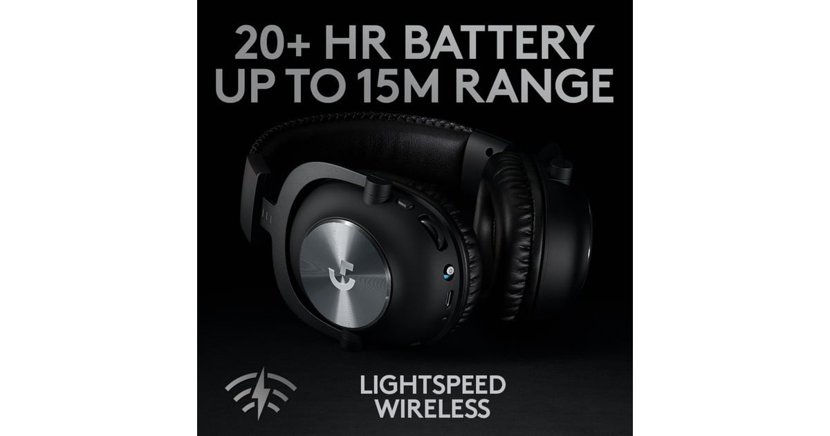 Logitech GPRO X Wireless LIGHTSPEED over-ear gaming headset  (Zwart, Pc, PlayStation 4, PlayStation 5)