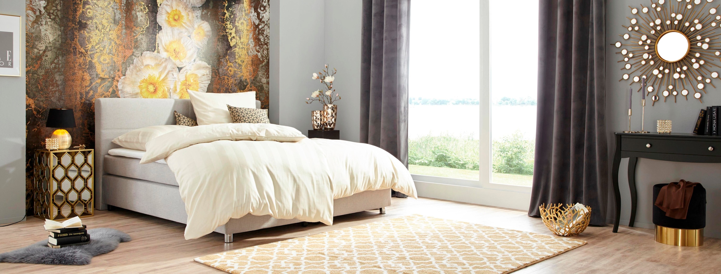 Komar Fototapete »Serafina - Grösse 368 x 254 cm« bedruckt glatt Wohnzimmer, Schlafzimmer
