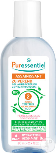 Puressentiel Assainissant Gel Antibactérien Peaux Sensibles Bio Flacon 80ml