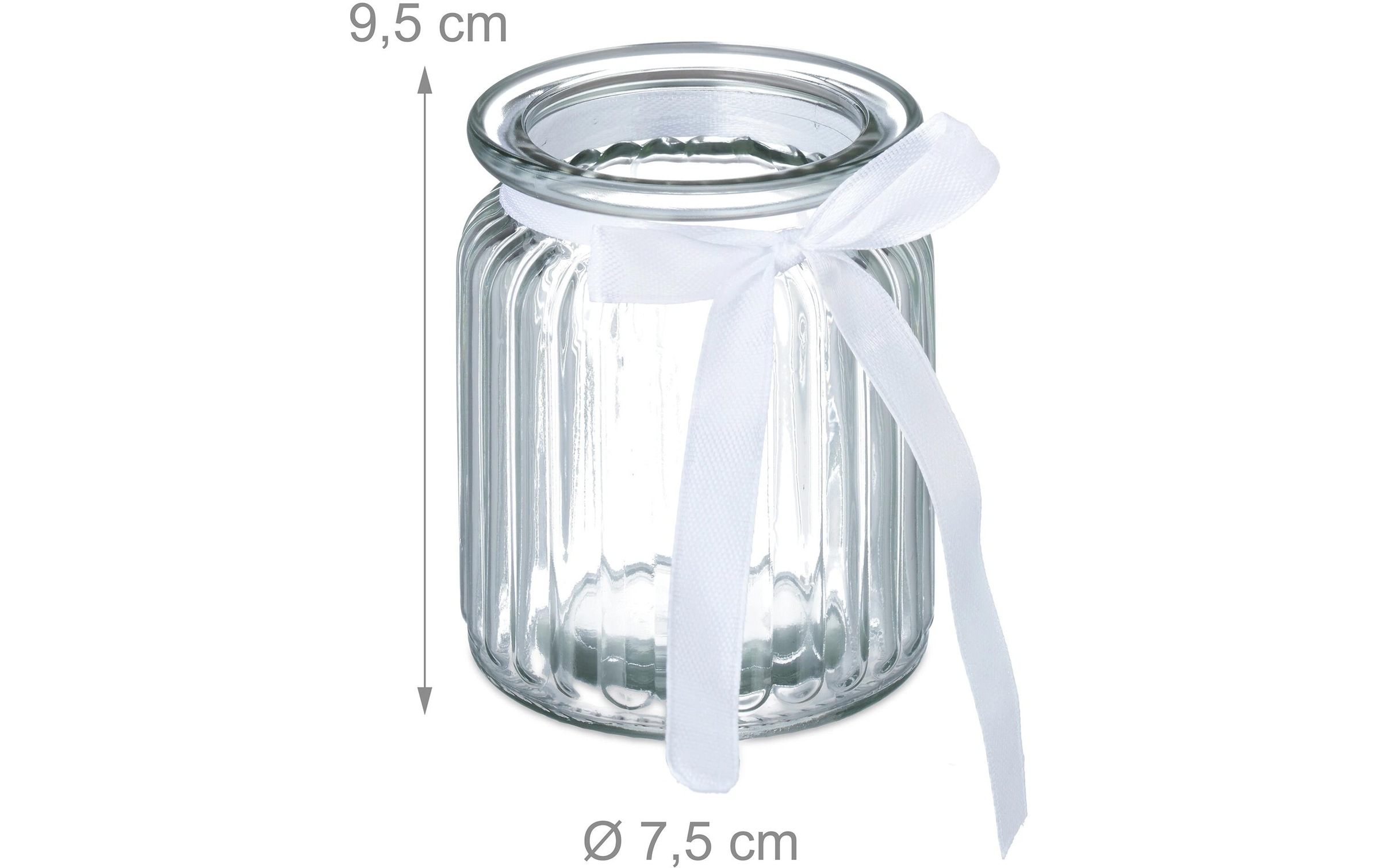 relaxdays Teelichthalter »45421 cm, Glas, 12 Stück«