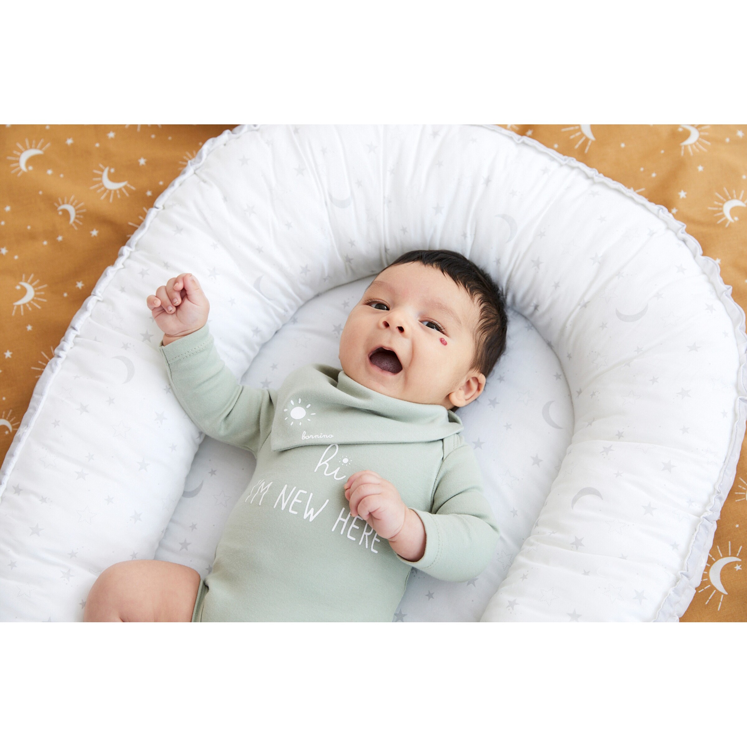 Bornino - Lieblinge 3-tlg. Geschenkset Body langarm, Schühchen und Dreieckstuch grün