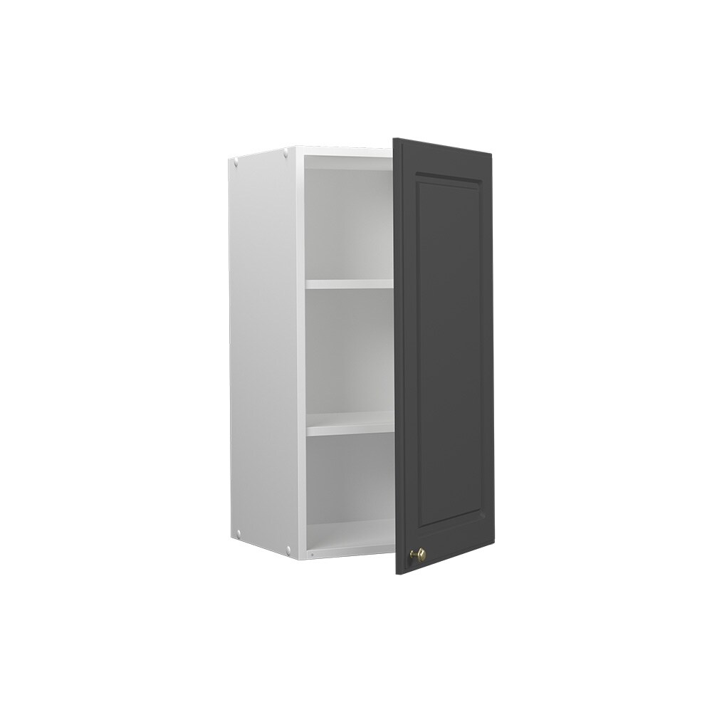 Vicco Hängeschrank Küchenschrank Küchenmöbel Fame-Line Weiß Anthrazit-Gold Landhaus 40 cm Küche Einbauküche Hängeschrank Drehtür Einlegeboden Küchenzeile