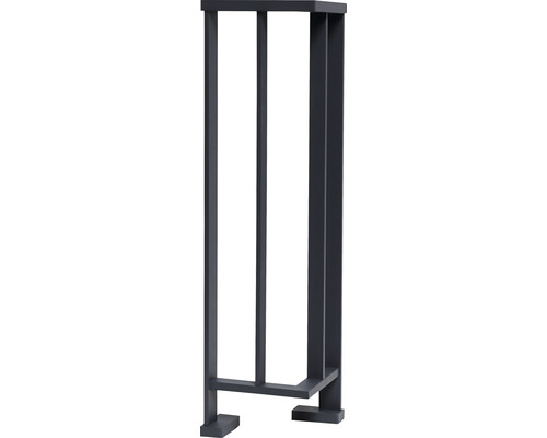 Pertura Triton antraciet aluminium leuningset voor vloermontage, 26x26 cm
