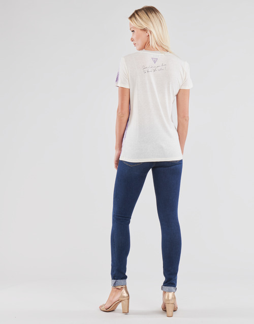 Guess - SS CN IRIS TEE - Blanc / Bleu
