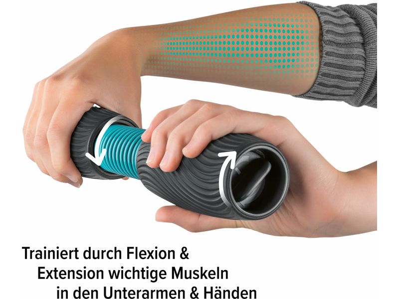 Reflexit Handgelenk- & Unterarmtrainer anthrazit, drei Stär Federgestützter Hand- und Vorderarmtrainer aus «Die Höhle der Löwen»