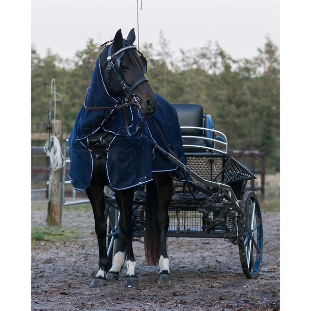 Tuigvliegendeken QHP Met Hals Blauw