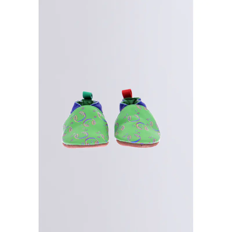 Kickbaby music Vert CHAUSSONS Cuir Bébé
