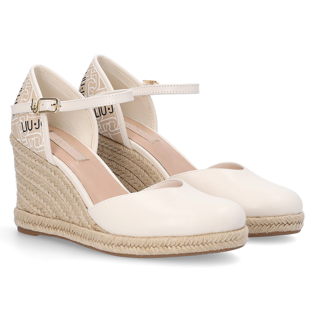 Liu-Jo Espadrilles compensées Dalia beiges - Talon 9 cm