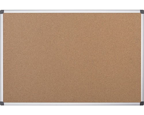 Kurkprikbord met aluminium frame, kurk aan beide zijden, 120x90 cm