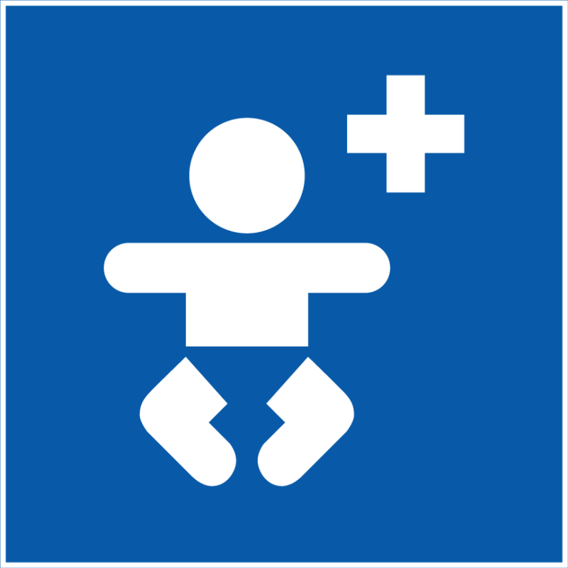 Panneau Centre médical pour enfants - ISO 7001 en Gravoply
