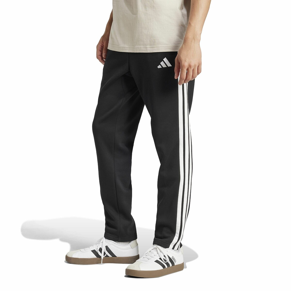 ADIDAS ROUPAS ESPORTIVAS<br>Calça reta de fleece Essentials 3-Listras