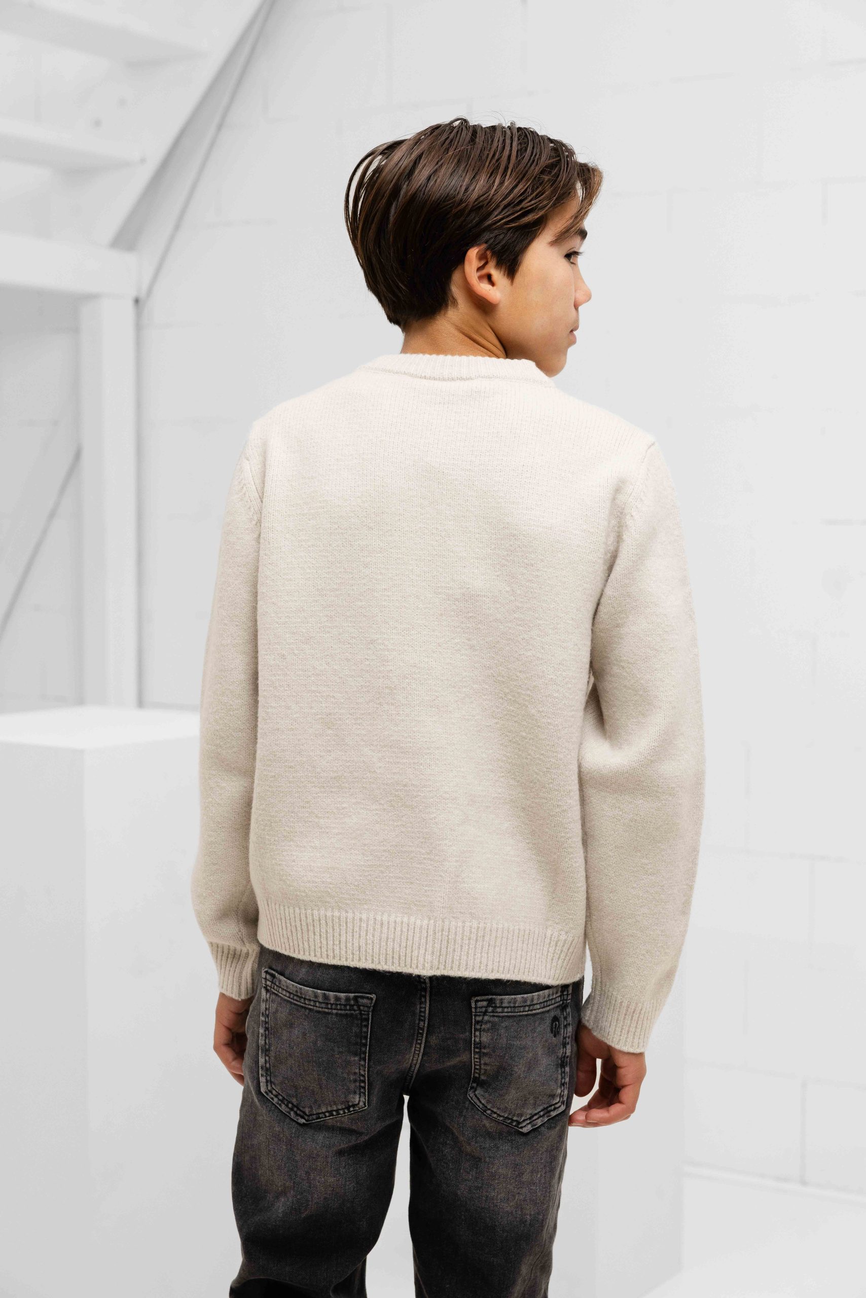 Black Bananas Knitted Sweater Kids Beige