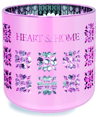 Heart & Home Theelichthouder Metallic Roze 1st