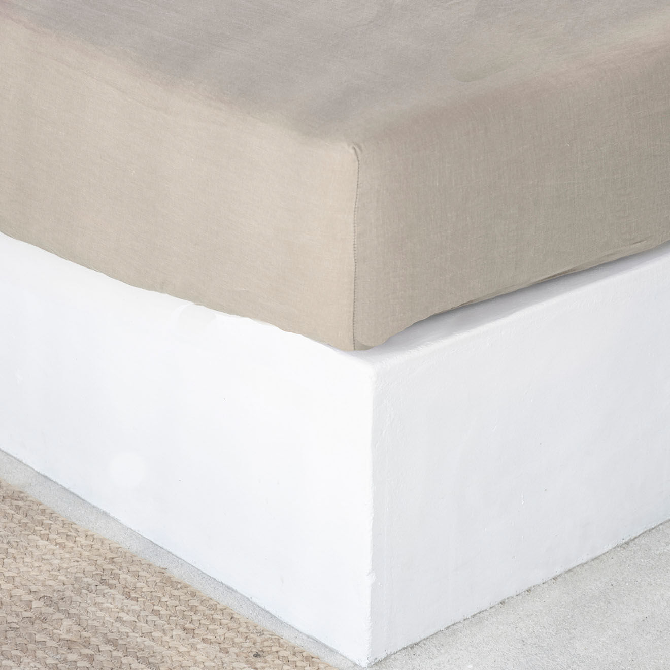 Febronie Drap housse 100% Lin Hortense beige