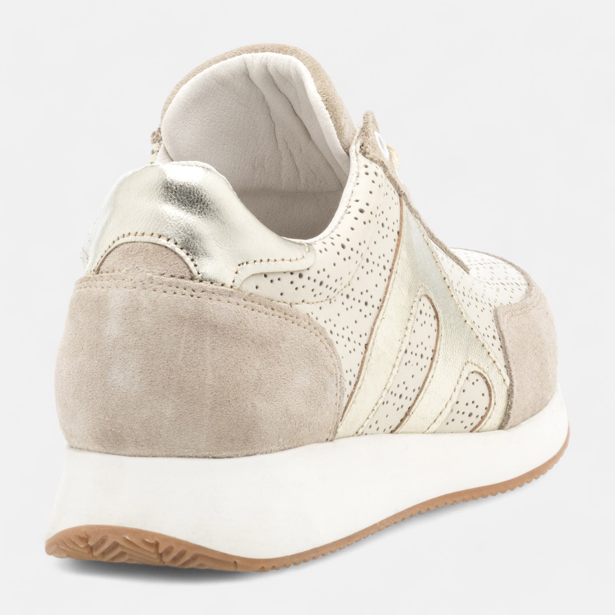 Baskets basses Femme en cuir beige