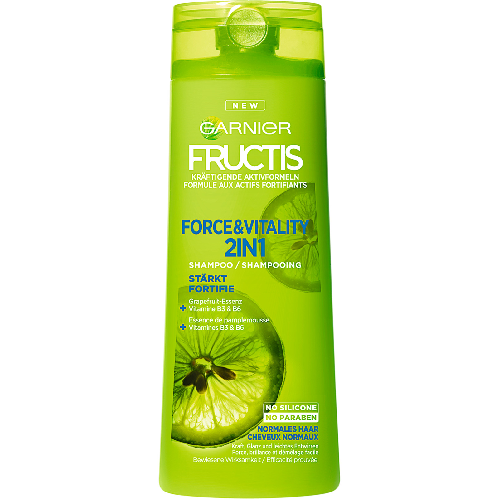 Garnier Fructis Shampoo Force & Vitality 2in1 3 x 250 ml