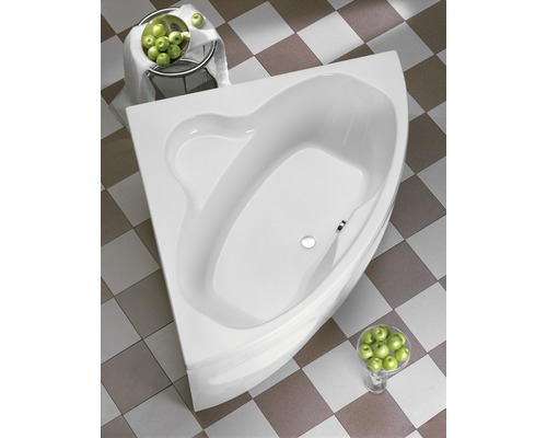 OTTOFOND Pirin bad 148 x 148 cm wit glanzend glad 938001