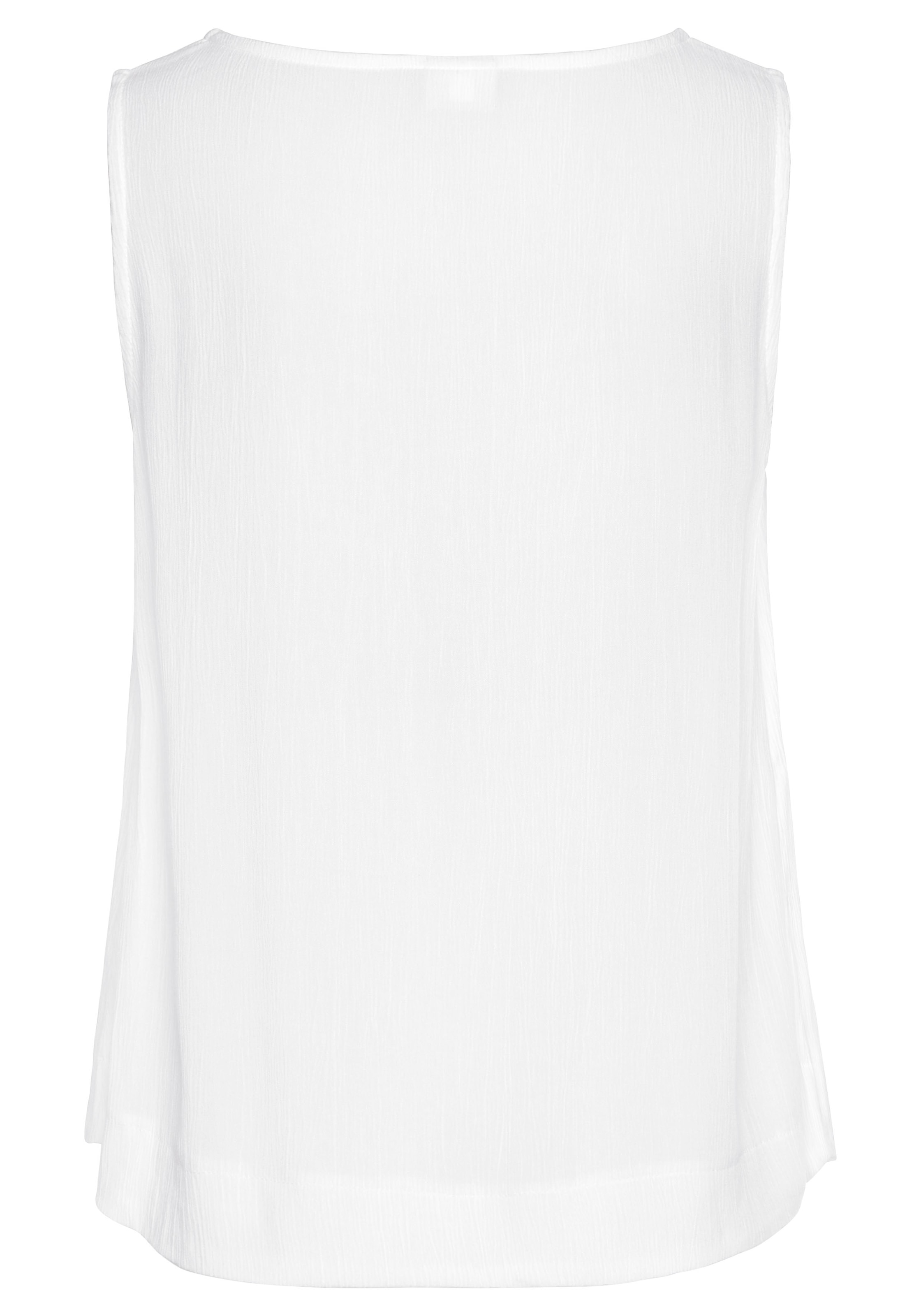 Buffalo Blusentop , aus gekreppter Viskose mit Knopfleiste, Tanktop, Blusenshirt