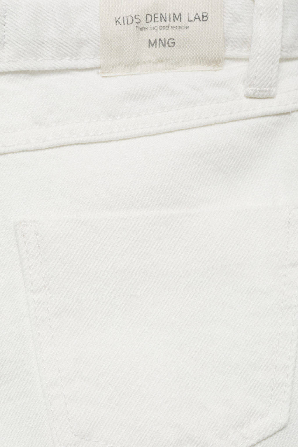 Mango Kids high waist wide leg jeans wit